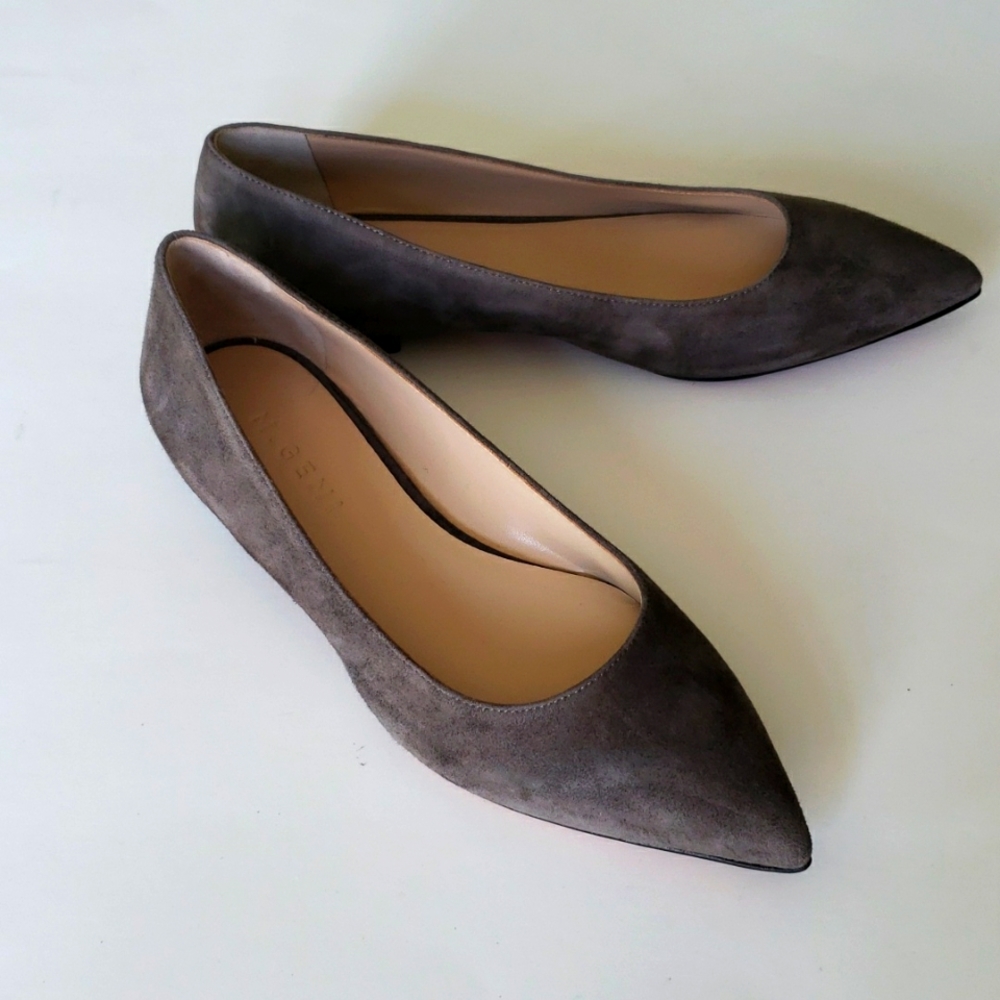 M. Gemi Italian Suede Handmade Pointed Toe Shoes Flats Slip On Size 6.5